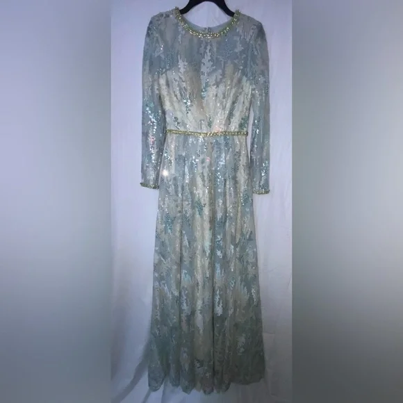 MAC DUGGAL Long Sleeve Sequin Gown - Picture 8 of 14